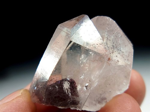 New Find Red Hematite Phantom in Clear Quartz Crystal #3 - Picture 4 of 4