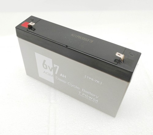 New Tpower 6V 7AH SLA Rechargeable AGM Battery with 6v 1.5A battery charger - Picture 5 of 5