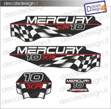 Adesivi motore marino fuoribordo mercury 10 cv xr barca stickers