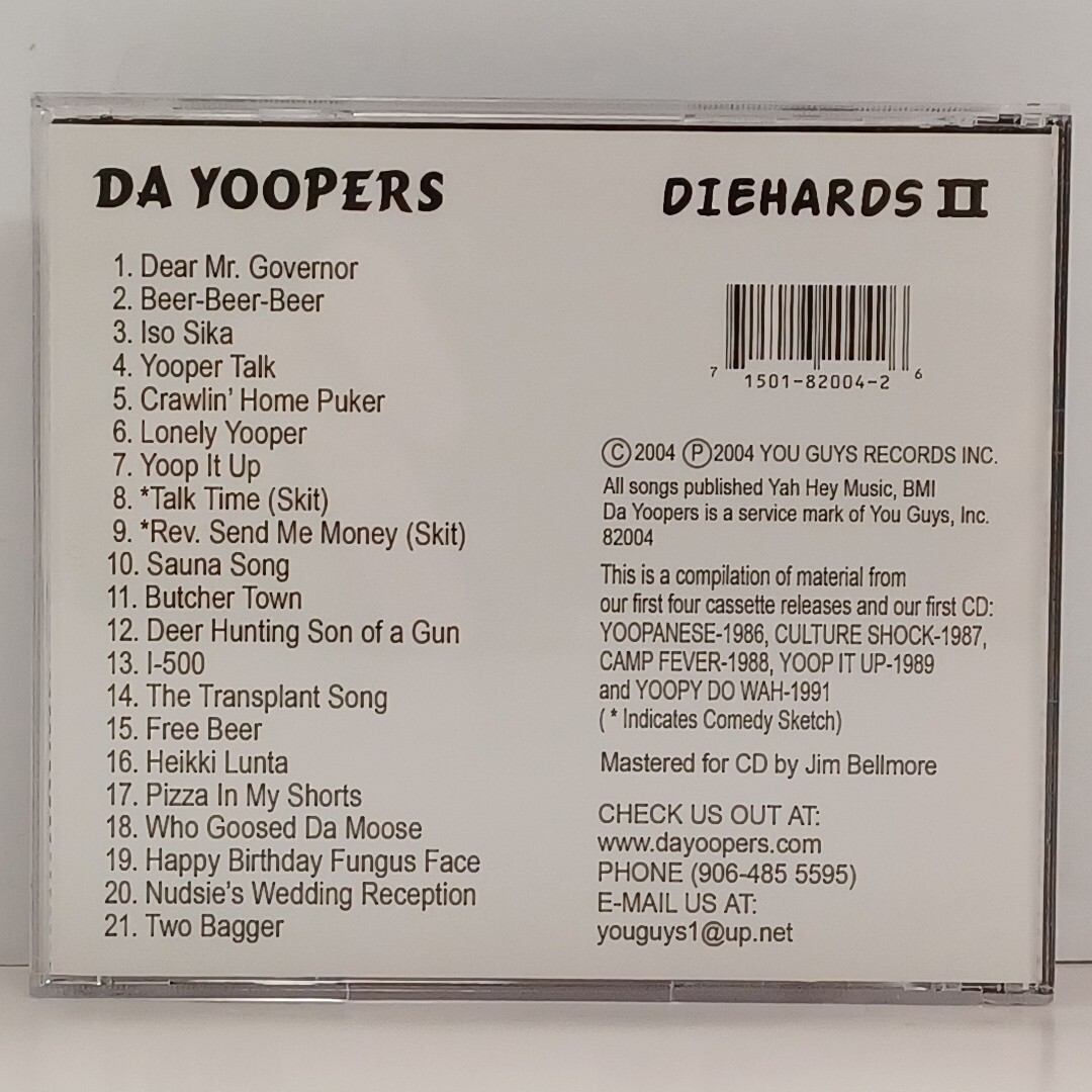 DA YOOPERS: DIEHARDS II CD 2004, You Guys Comedy Compilation