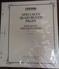 Scott Specialty Quadrilled Quad-ruled blank stamp pages pack 20 ACC111 Border B