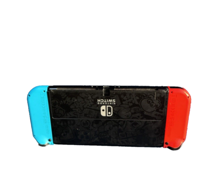 Nintendo Switch OLED 64GB SPLATOON 3 with red and blue joy cons