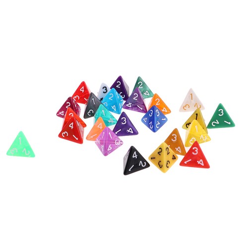 25x 4 Sided D4 Dice for DND Dice Card Games Props - Picture 4 of 9
