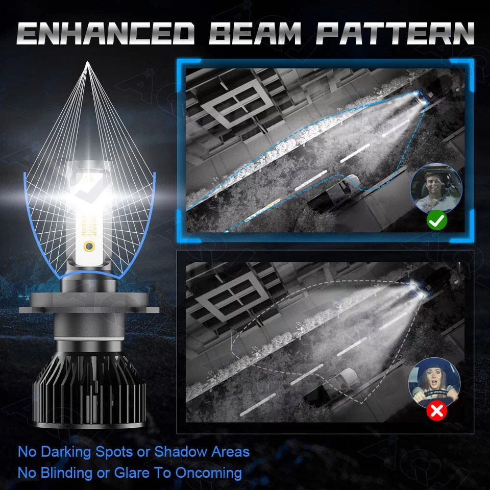 Pair 7X6" LED Headlights Hi/Lo Beam For Mazda B2000 B2200 B2600 RX-7 GLC Pickup Foto 4 de 4