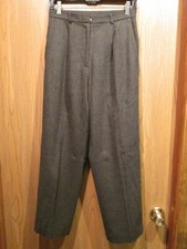Lands End Ladies Gray Lined Wool Blend Pants Size 4