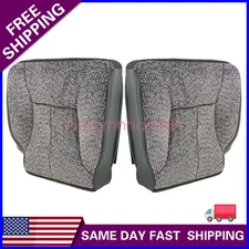 For 1998-2002 Dodge Ram 1500 Driver Passenger Side Bottom Cloth Seat Cover Gray