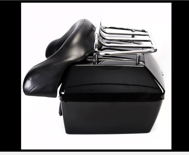 Bauletto Black Rigid Luggage Rack Tour Pack Top Rack Yamaha XV 750 1100