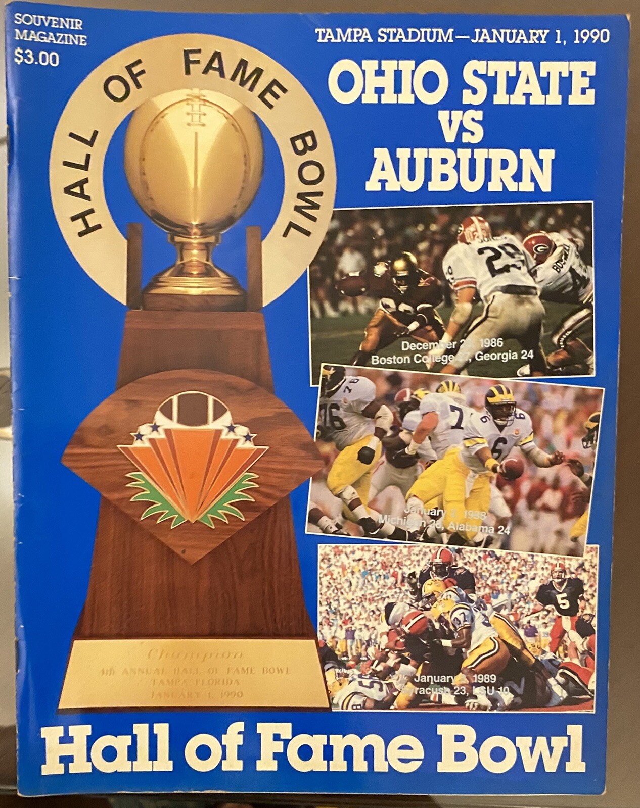 1990 Auburn vs Ohio State Hall Of Fame Bowl eBay