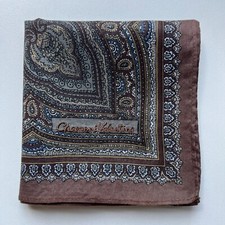 HANDKERCHIEF VINTAGE MEN'S POCKET SQUARE PAISLEY PATTERNED COTTON 18" A0041 
