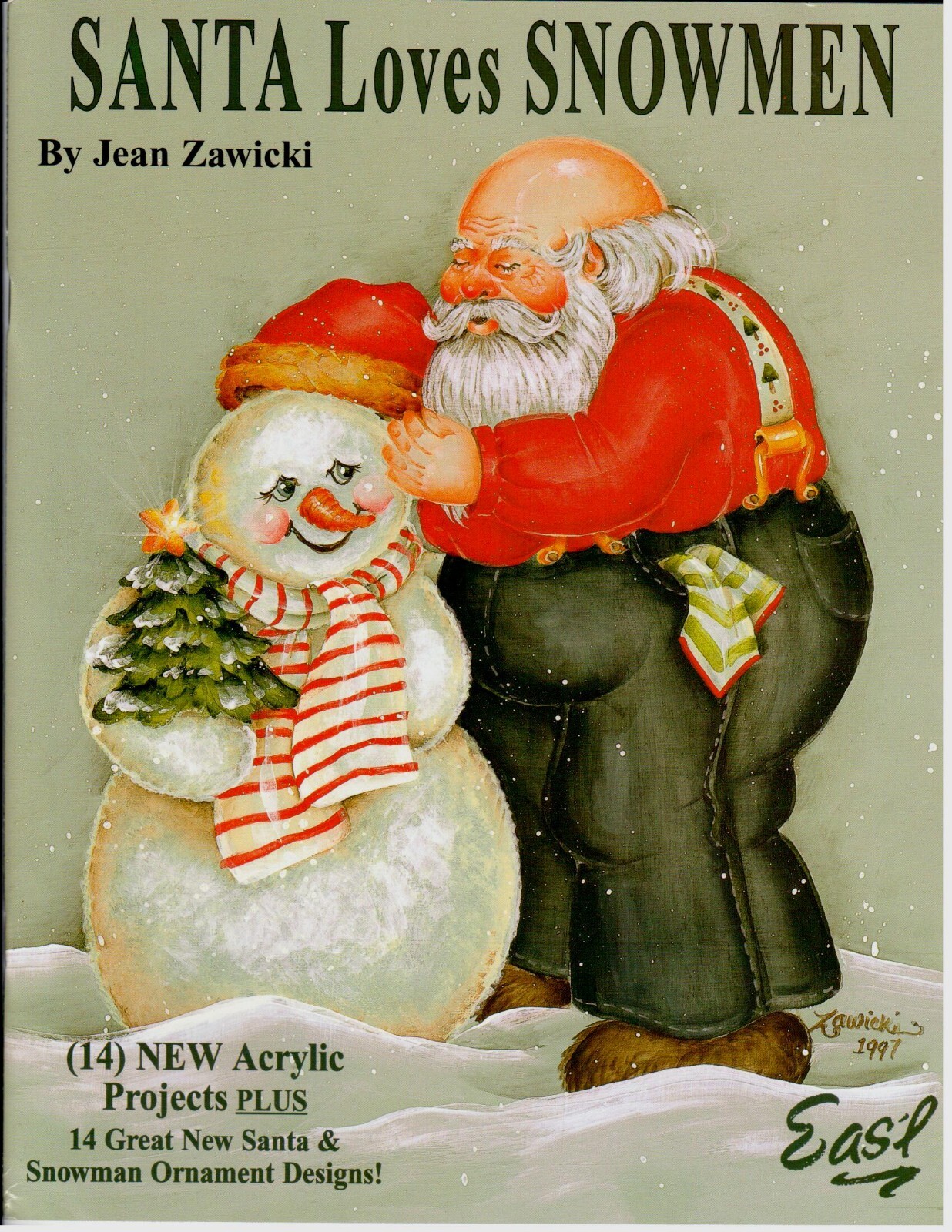 Lot of 3 Santa Snowmen Christmas Decorative Painting Books Jean Zawicki