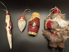 Lot Of 4 Santa Claus Ornaments