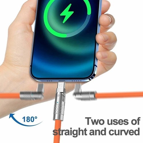 Otton Elbow USB A to C Cable 180 Degree Rotation Fast Charge USB-C, 2m, 7A, 120W - Picture 3 of 16