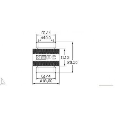 XSPC G1/4" 90 Degree Rotary Fitting V2, Chrome - View #4