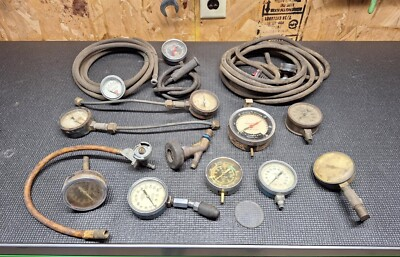 #ad HUGE LOT Vintage Pressure Gauges $79.99