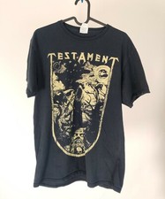 Testament North America Tour 2016 Metal Band Short Sleeve T-Shirt Navy Sz Medium