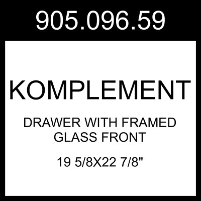 IKEA KOMPLEMENT Drawer With Framed Glass Front  905.096.59