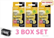 CASIO TR-18BK-3P BLACK THERMAL INK RIBBON DISC TITLE PRINTER 3 PACK X 3 BOX SET