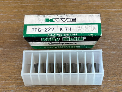 KWC KELLY WESTERN Carbide Inserts - TPG-222 K7H - Qty. 9 - NEW!!!