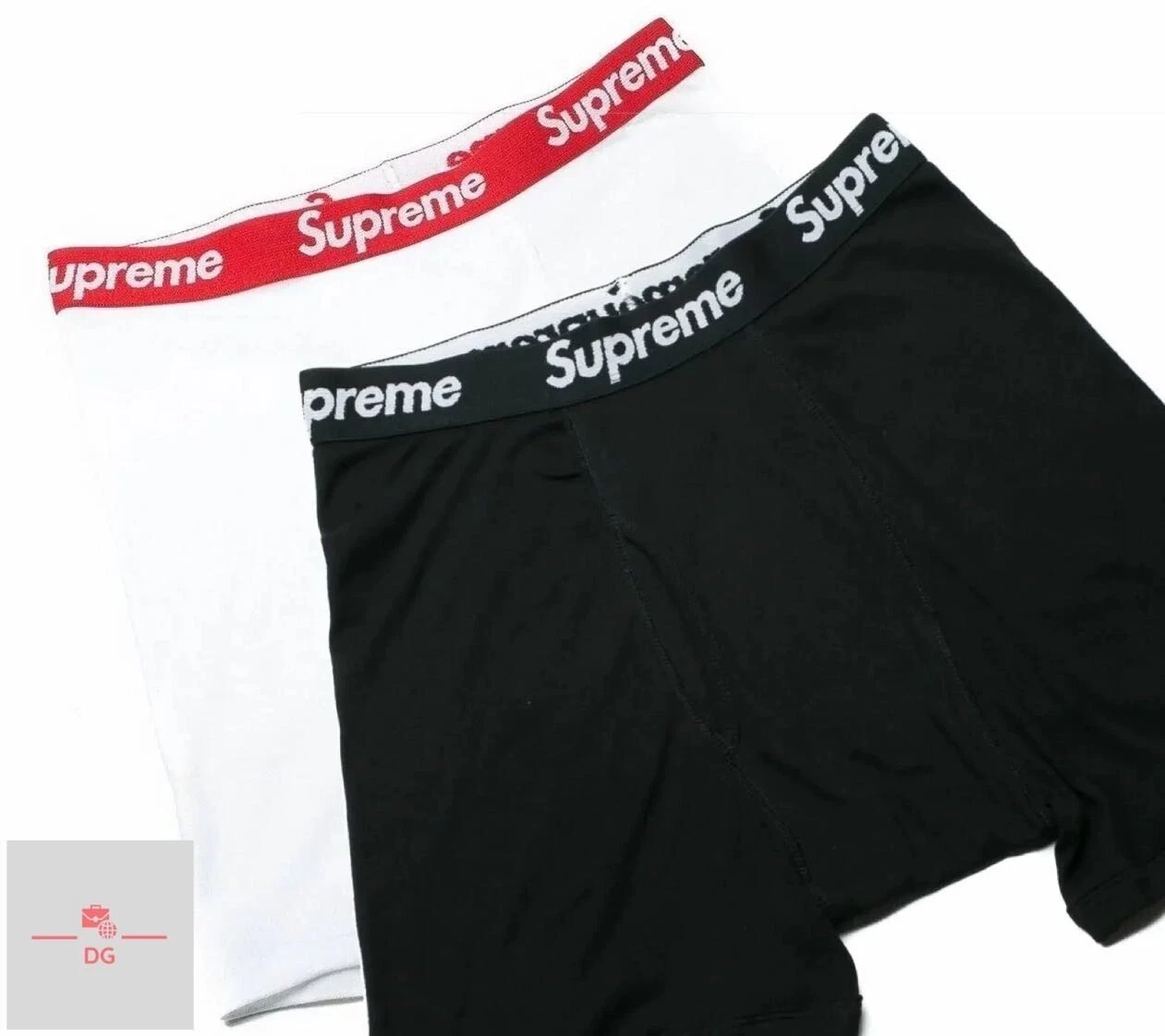 SOUS VÊTEMENTS SUPREME/HANES BOXER SLIPS/NOIR**BLANC/ (DEUX BOXEURS)   100 % authentique