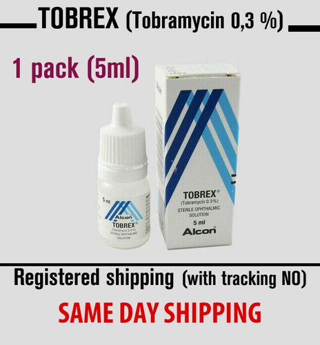 Tobrex eye drops tobramycin conjunctivitis blepharitis keratitis Exp. 062022