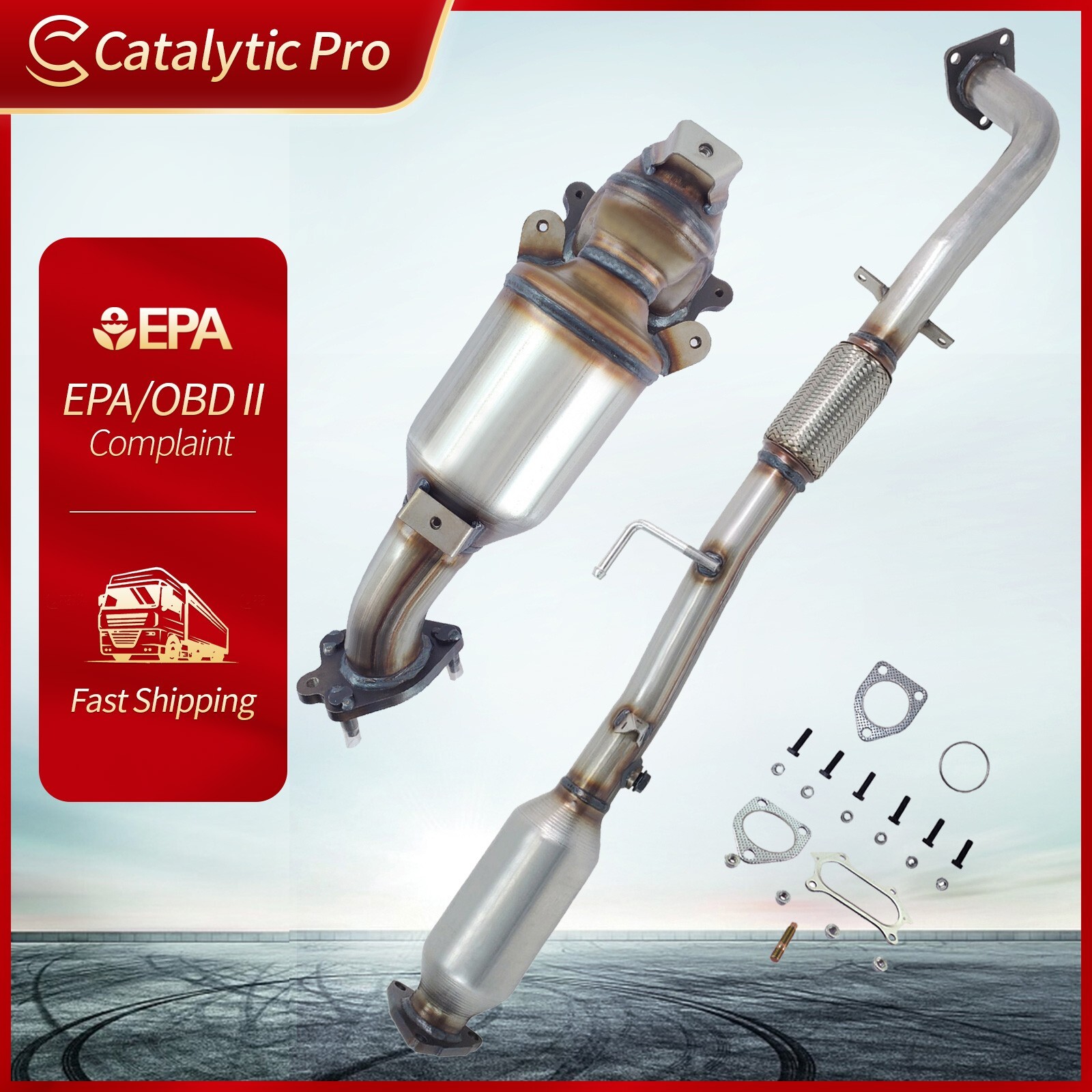 Front&Rear Catalytic Converters For Honda Accord 2013 - 2017 2.4L