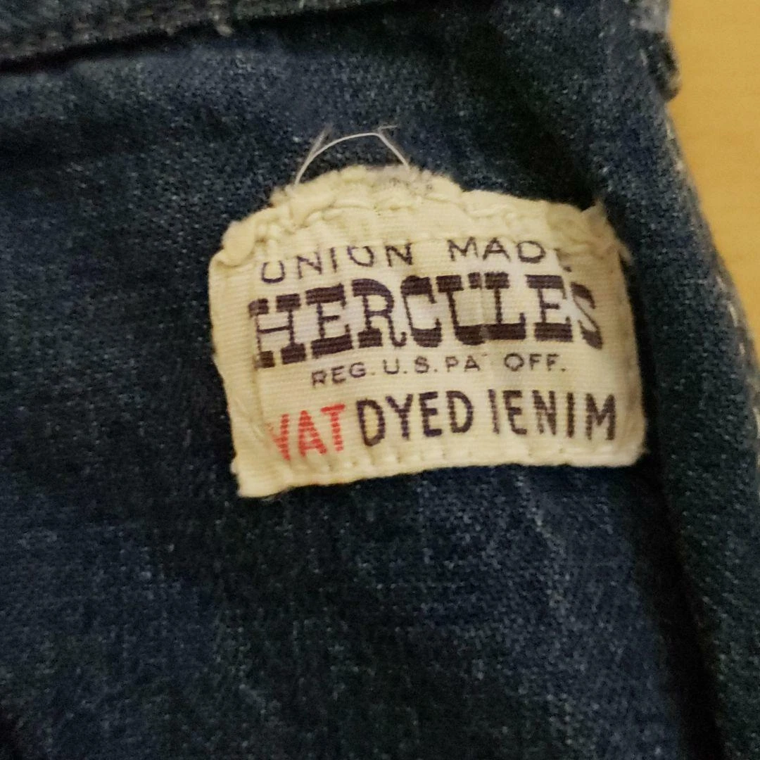 HERCULES Vintage Painter Pants Gripper Zip Men's Work Pants Color Indigo Blue