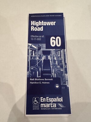 Karte Marta Buslinie 60 - Hightower Straßenfahrplan