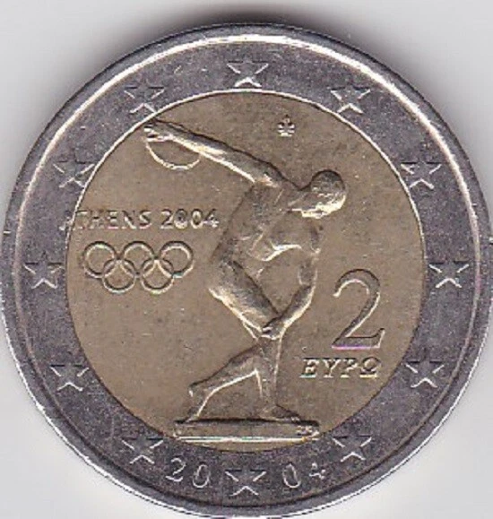 GRECE 2 EURO Jeux Olympiques Athènes 2004 neuve EUR 6,00 - FR