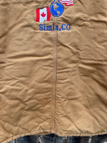 Vintage Carhartt Detroit Jacket C003 Chore Jacket Size 2XL Tall - Drilling Oil - Picture 12 of 17