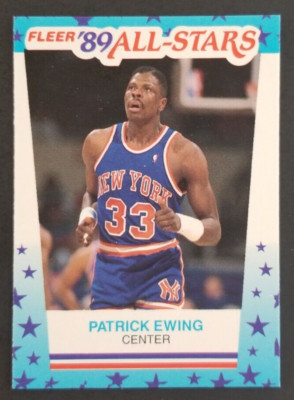 Patrick Ewing 1989 Fleer Sticker Basketball Card #7 (NM)