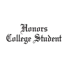 Honors College Student - Vinyl Decal Sticker - Multiple Colors & Sizes - ebn2962