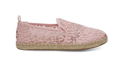 TOMS Espadrille Deconstructed Rope Blossom Lace Leaves Halbschuhe Ballerina 
