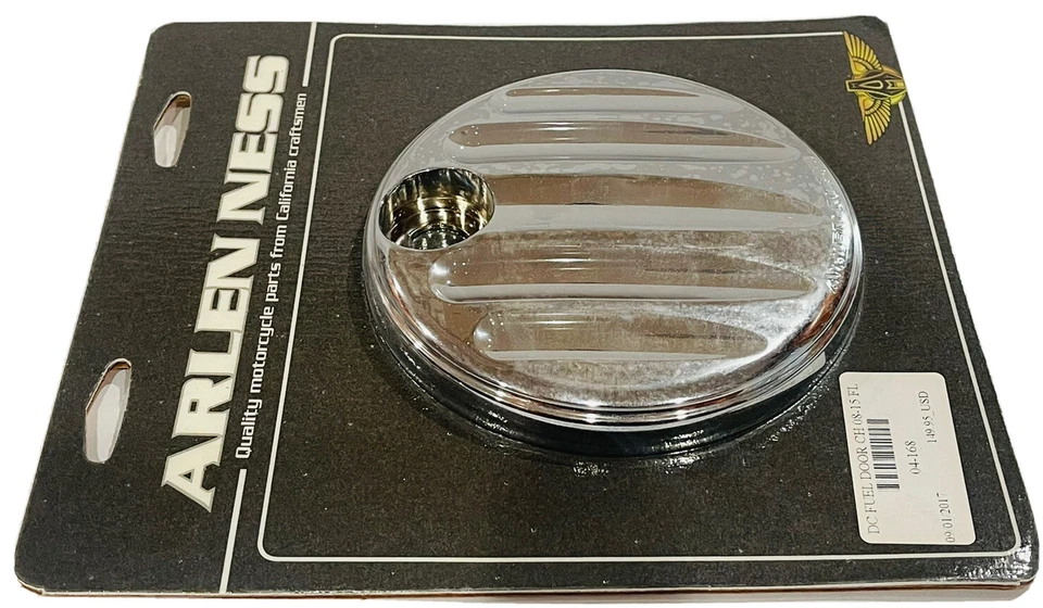Puerta de gas combustible cromo aluminio tocho corte profundo Arlen Ness para modelo Harley seleccionado Foto 2 de 3