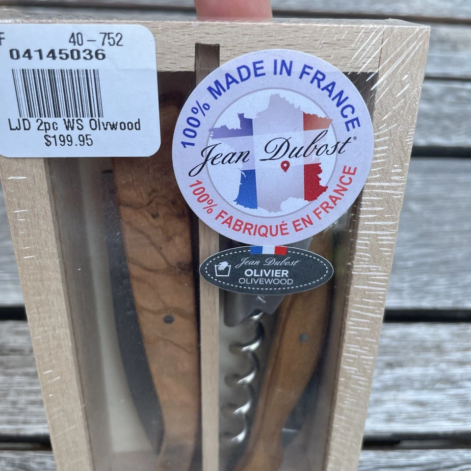 Williams Sonoma Laguiole Millesime 服务员开瓶器和口袋刀 Olivewood — 第 3/4 张图片