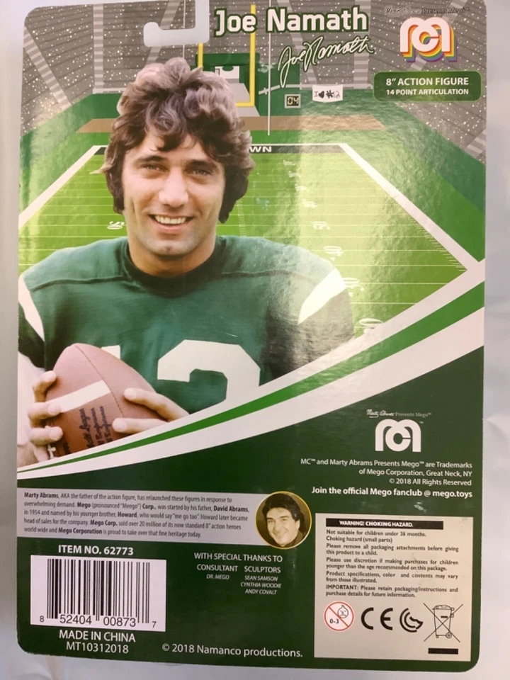 Figura de acción Joe Namath New York Jets NFL Legends numerada limitada a 8000 - 8" Foto 2 de 2