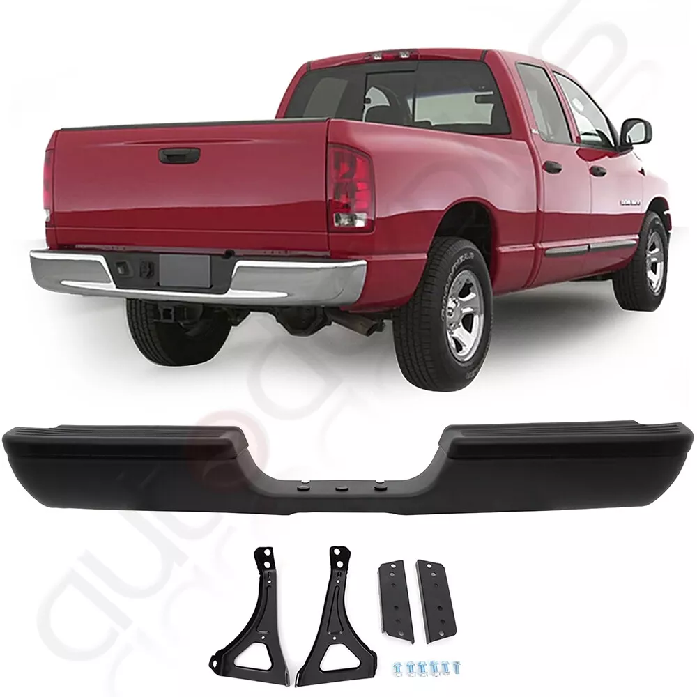 For 1994 2002 Dodge Ram 1500 2500 Complete Black Rear Step Bumper