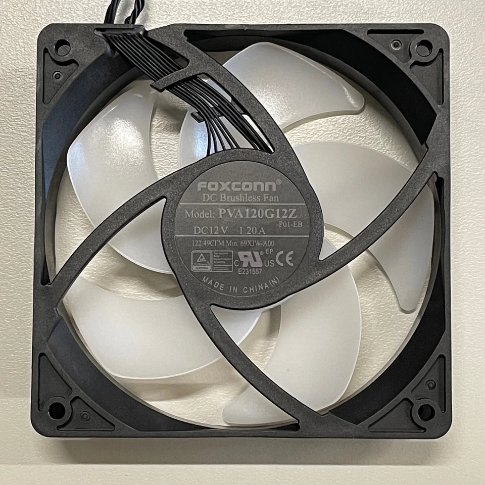Genuine FOXCONN RGB CPU Non Cryo-tech 4-Pin Cooling Fan 069XJW 69XJW PVA120G12Z - Image 3 of 4