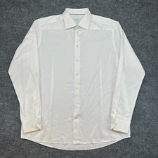 Eton Contemporary Shirt Mens 18 46 White Long Sleeve Casual Button Up READ