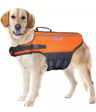 Coleman Orange Pet Flotation Dog Vest Size Large NEW up to 85 Lbs Reflective
