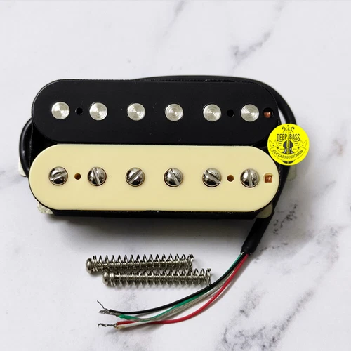 Zebra Electric Guitar Bridge Pickup 4-wires Humbucker 52mm Pole Alnico 5 Vintage