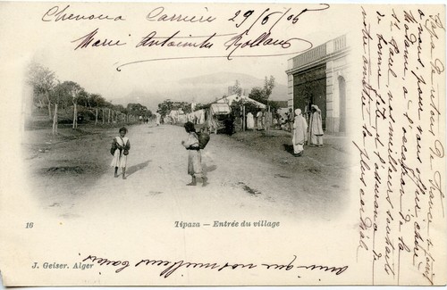 Site Romain En Algérie Tipaza Image éditorial - Image du panneau, historique: 177145035