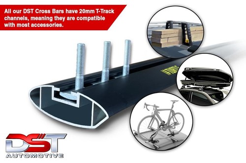 ROOF RACK RAILS & CROSS BARS SET BLACK FOR 2010-19 VW CADDY 2 SWB - Picture 5 of 12