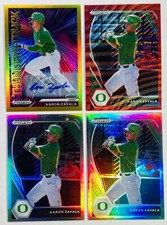 2021 Prizm Draft AARON ZAVALA RC Thunderstruck Gold AUTO SSP /10 RANGERS 4 Card