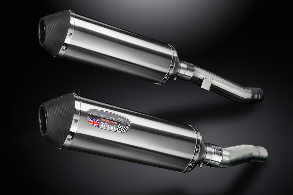 Kawasaki ZX-6 1990-01 ZZR600 2002-05 13,5 «X-овальный из нержавеющей стали выхлопной глушитель набор - Изображение 2 из 4