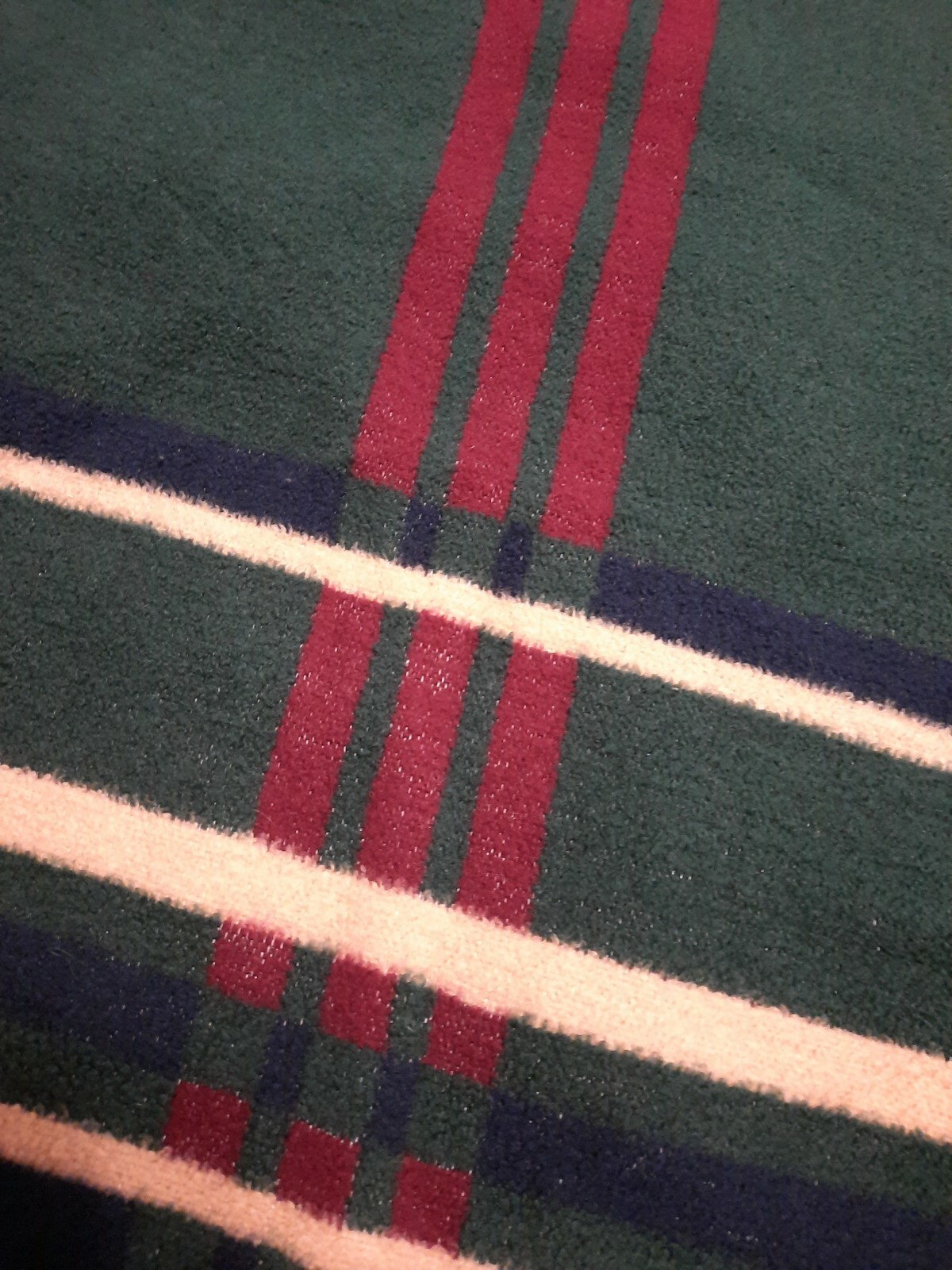 Vintage Biederlack Aurora Blanket MultiColor Plaid Couch Bed Throw 52×