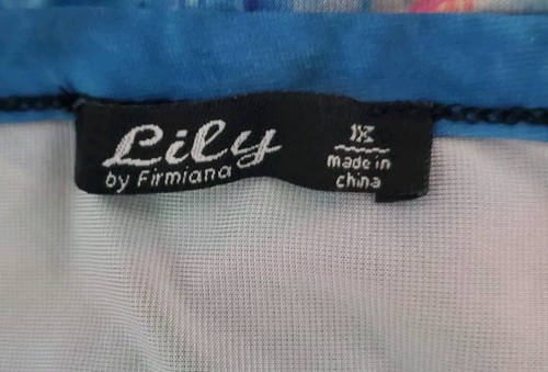 Lily By Firmiana Tunika 1X Boho Pfau Mehrfarbig Kurzarm V-Ausschnitt Oberteil - Bild 7 von 8
