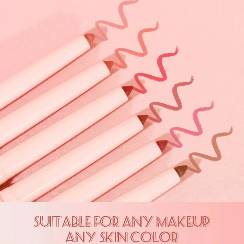 Rotating Velvet Matte Lipliner Pencil Nude Pink Red Full Contour Lip Liner Tip - Image 4 of 4