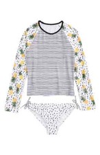 Seafolly Kids Pineapple Daze Long Sleeve Surf Set L73901 Size 14 AUS