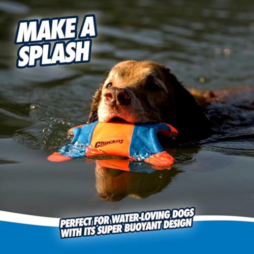 Chuckit! Flying Squirrel Fetch Dog Toy - Water Floating Flyer - Soft and Durable - Picture 5 of 6