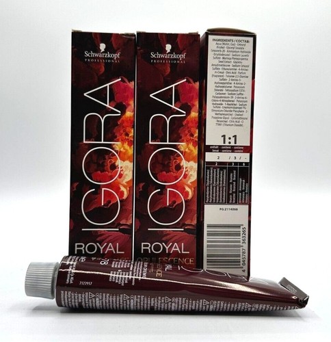 Schwarzkopf Igora Royal Opulescence 60 ml color de cabello teñido de cabello permanente F20 - Imagen 2 de 2